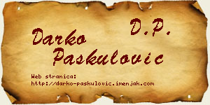Darko Paskulović vizit kartica